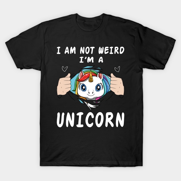 Cute Unicorn Funny Saying Pretty Rainbow Colors Fairytale T-Shirt by melostore